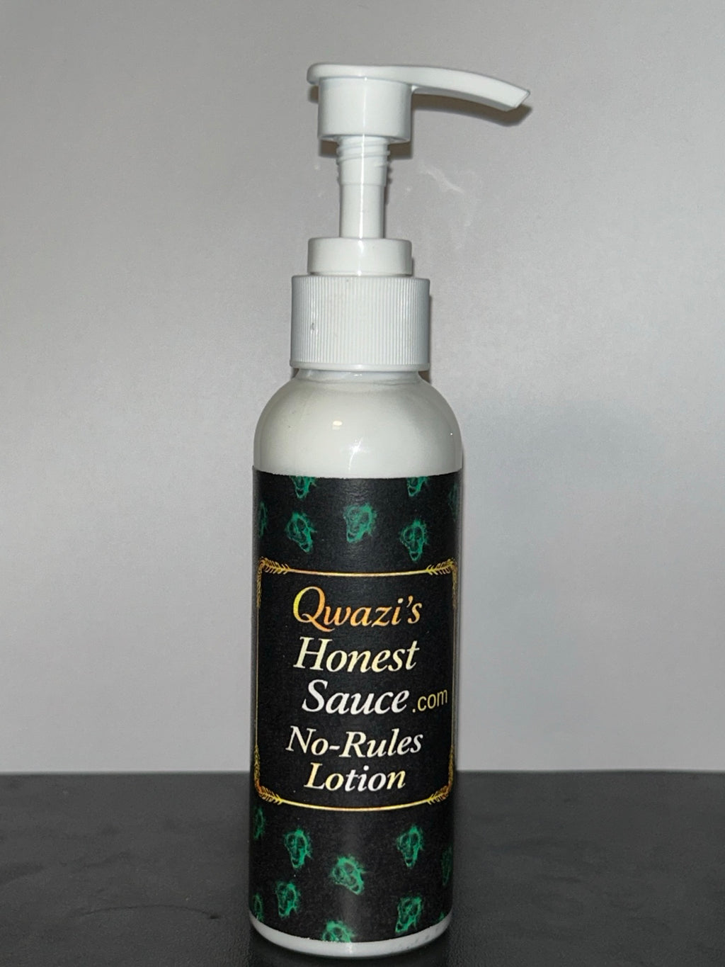 4 oz — Qwazi’s Honest Sauce “No-Rules Lotion” (Scented) includes free 2 ounce sample