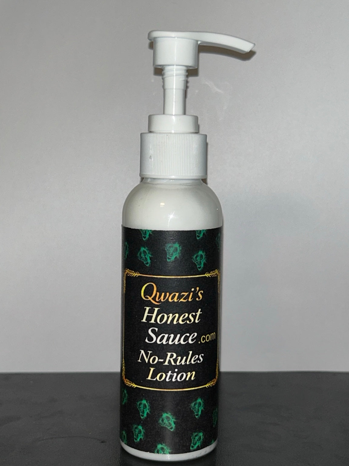 4 oz — Qwazi’s Honest Sauce “No-Rules Lotion” (Scented) includes free 2 ounce sample